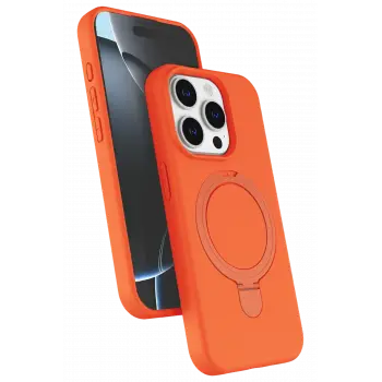 Lopard Apple İphone 14 Pro Max Regal Magsafe Standlı Kapak - Turuncu