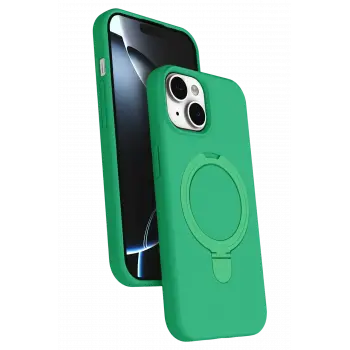 Lopard Apple İphone 14 Regal Magsafe Standlı Kapak - Yeşil