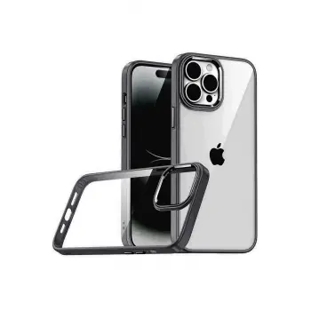 Lopard Apple İphone 15 Pro Max Razer Lensli Silikon - Siyah