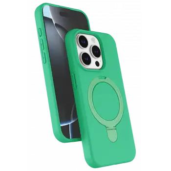 Lopard Apple İphone 15 Pro Max Regal Magsafe Standlı Kapak - Yeşil