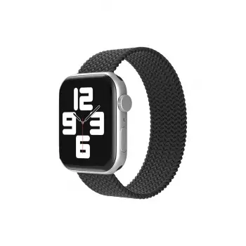 Lopard Apple Watch 38mm Ayarlı Solo Silikon Kordon - Siyah