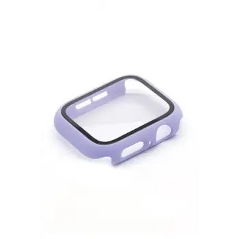 Lopard Apple Watch 38mm Camlı Kasa Ekran Koruyucu - Lila