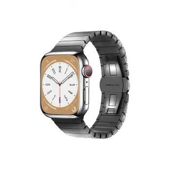 Lopard Apple Watch 38mm Kr413 Fine Steel Kordon - Füme