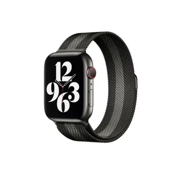 Lopard Apple Watch 38mm Metal Mıknatıslı Kordon - Siyah-beyaz