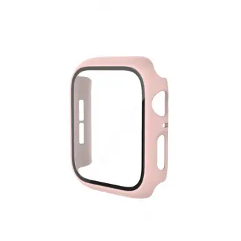 Lopard Apple Watch 41mm Camlı Kasa Ekran Koruyucu - Pembe
