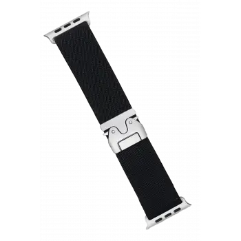 Lopard Apple Watch 42mm Forest Kumaş Kordon - Siyah