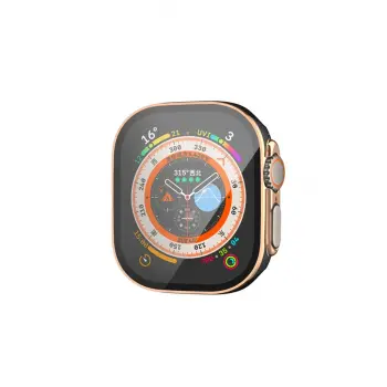 Lopard Apple Watch Ultra 49mm Legend Camlı Kasa Ekran Koruyucu - Siyah-gold