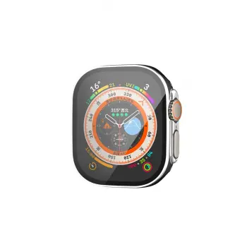 Lopard Apple Watch Ultra 49mm Legend Camlı Kasa Ekran Koruyucu - Siyah-gümüş