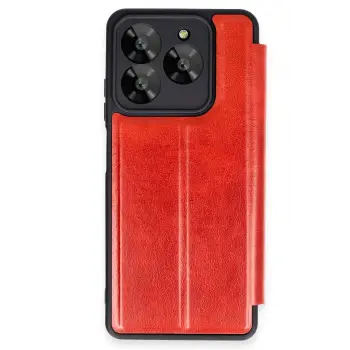 Lopard General Mobile Era 30 Kılıf Flip Cover - Kırmızı