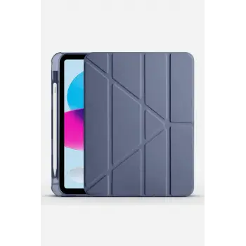 Lopard İpad 2022 10.9 (10.nesil) Kılıf Kalemlikli Mars Tablet Kılıfı - Lavender