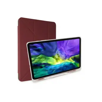 Lopard İpad 2022 10.9 (10.nesil) Kılıf Kalemlikli Mars Tablet Kılıfı - Mürdüm