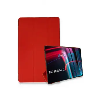 Lopard İpad Mini 3 Kılıf Tablet Smart Kılıf - Kırmızı