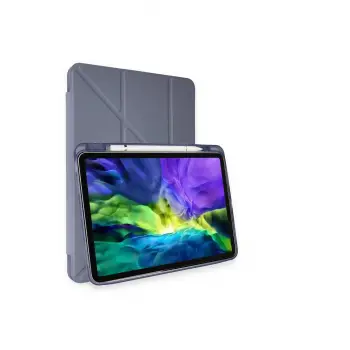 Lopard İpad Pro 11 (2021) Kılıf Kalemlikli Hugo Tablet Kılıfı - Lila