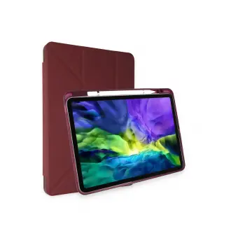 Lopard İpad Pro 11 (2024) Kılıf Kalemlikli Mars Tablet Kılıfı - Mor