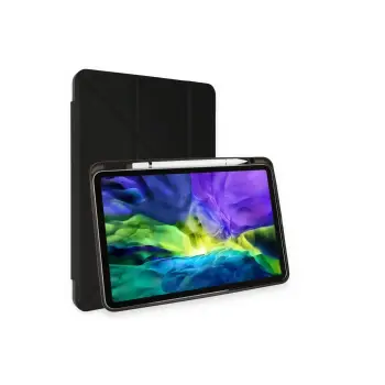 Lopard İpad Pro 11 (2024) Kılıf Kalemlikli Mars Tablet Kılıfı - Siyah