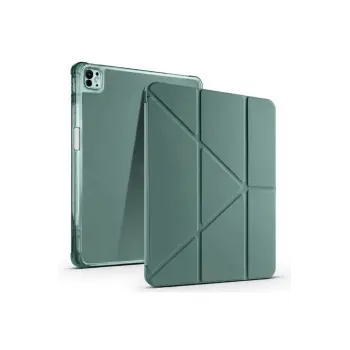 Lopard İpad Pro 13 (2024) Kılıf Kalemlikli Mars Tablet Kılıfı - Koyu Yeşil
