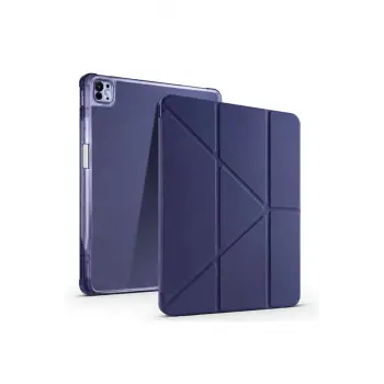 Lopard İpad Pro 13 (2024) Kılıf Kalemlikli Mars Tablet Kılıfı - Lacivert