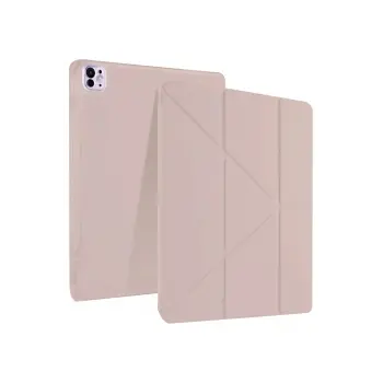 Lopard İpad Pro 13 (2024) Kılıf Kalemlikli Mars Tablet Kılıfı - Rose Gold