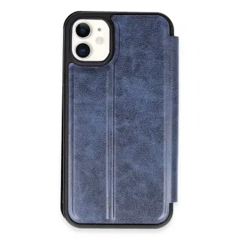 Lopard İphone 11 Kılıf Flip Cover - Lacivert