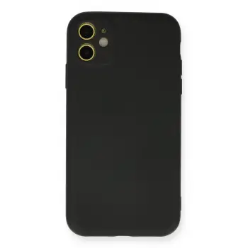 Lopard İphone 11 Kılıf Nano İçi Kadife Silikon - Siyah