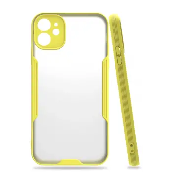 Lopard İphone 11 Kılıf Platin Silikon - Sarı