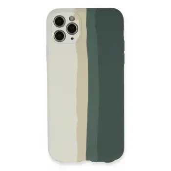 Lopard İphone 11 Pro Kılıf Ebruli Lansman Silikon - Beyaz-gri