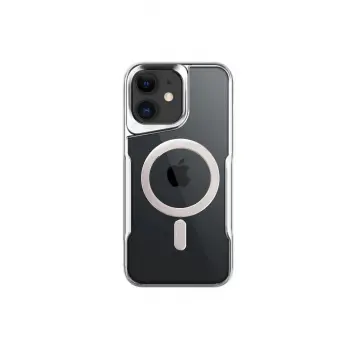 Lopard İphone 12 Kılıf Boyi Magsafe Silikon Kapak - Gümüş