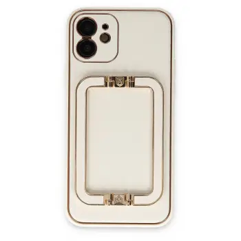 Lopard İphone 12 Kılıf Coco Elit Kapak - Beyaz