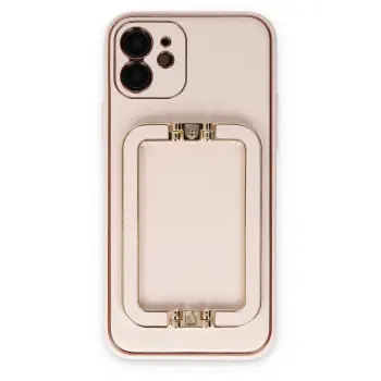 Lopard İphone 12 Kılıf Coco Elit Kapak - Pudra