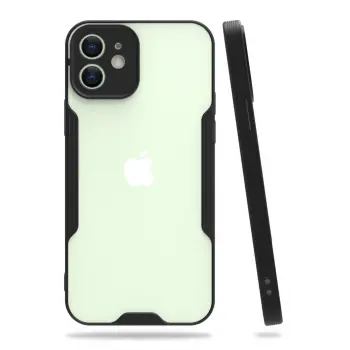 Lopard İphone 12 Kılıf Platin Silikon - Siyah