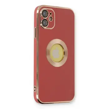 Lopard İphone 12 Kılıf Store Silikon - Kırmızı