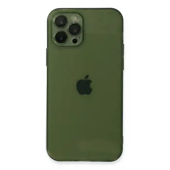 Lopard İphone 12 Pro Kılıf Fly Lens Silikon - Yeşil