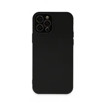Lopard İphone 12 Pro Kılıf Lansman Glass Kapak - Siyah