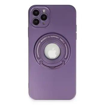 Lopard İphone 12 Pro Kılıf Lukka Magneticsafe Kapak - Derin Mor