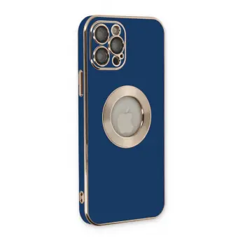 Lopard İphone 12 Pro Kılıf Store Silikon - Mavi