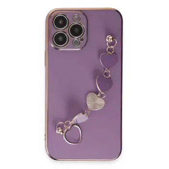 Lopard İphone 13 Pro Kılıf Esila Silikon - Mor