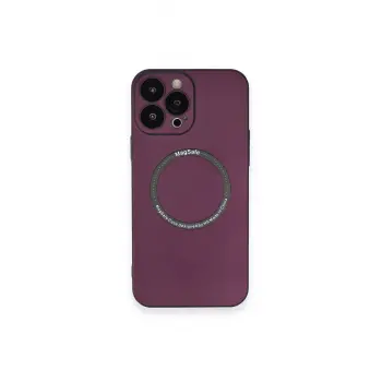 Lopard İphone 13 Pro Kılıf Jack Magneticsafe Lens Silikon - Mürdüm