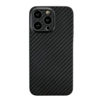 Lopard İphone 13 Pro Kılıf Karbon Pp Silikon - Siyah