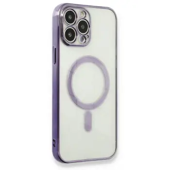 Lopard İphone 13 Pro Kılıf Magneticsafe Lazer Silikon - Mor