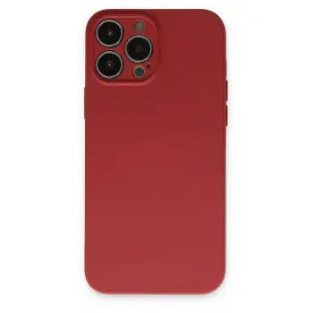 Lopard İphone 13 Pro Kılıf Nano İçi Kadife Silikon - Kiremit