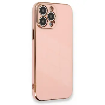 Lopard İphone 13 Pro Kılıf Volet Silikon - Pembe