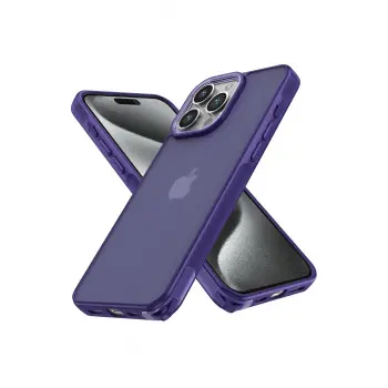 Lopard İphone 13 Pro Max Kılıf Elegant Kapak - Derin Mor