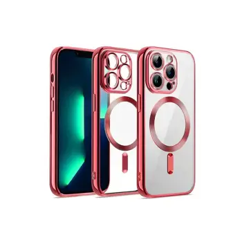 Lopard İphone 13 Pro Max Kılıf Kross Magneticsafe Kapak - Kırmızı