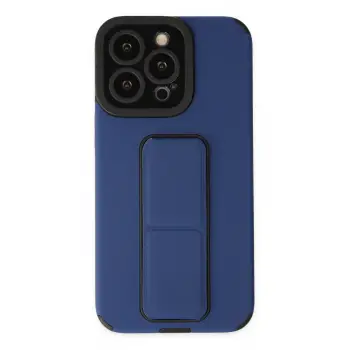 Lopard İphone 13 Pro Max Kılıf Mega Standlı Silikon - Mavi