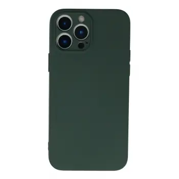 Lopard İphone 13 Pro Max Kılıf Nano İçi Kadife Silikon - Koyu Yeşil