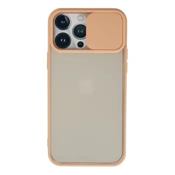Lopard İphone 13 Pro Max Kılıf Palm Buzlu Kamera Sürgülü Silikon - Pembe