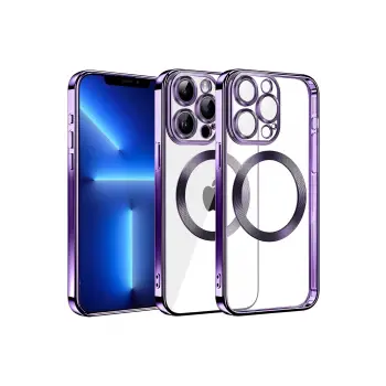 Lopard İphone 13 Pro Max Kılıf Slot Silikon - Mor