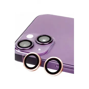 Lopard İphone 13 Raze Metal Kamera Lens - Pembe