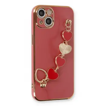 Lopard İphone 14 Kılıf Esila Silikon - Kırmızı