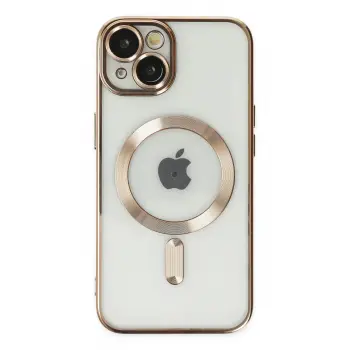 Lopard İphone 14 Kılıf Kross Magneticsafe Kapak - Gold